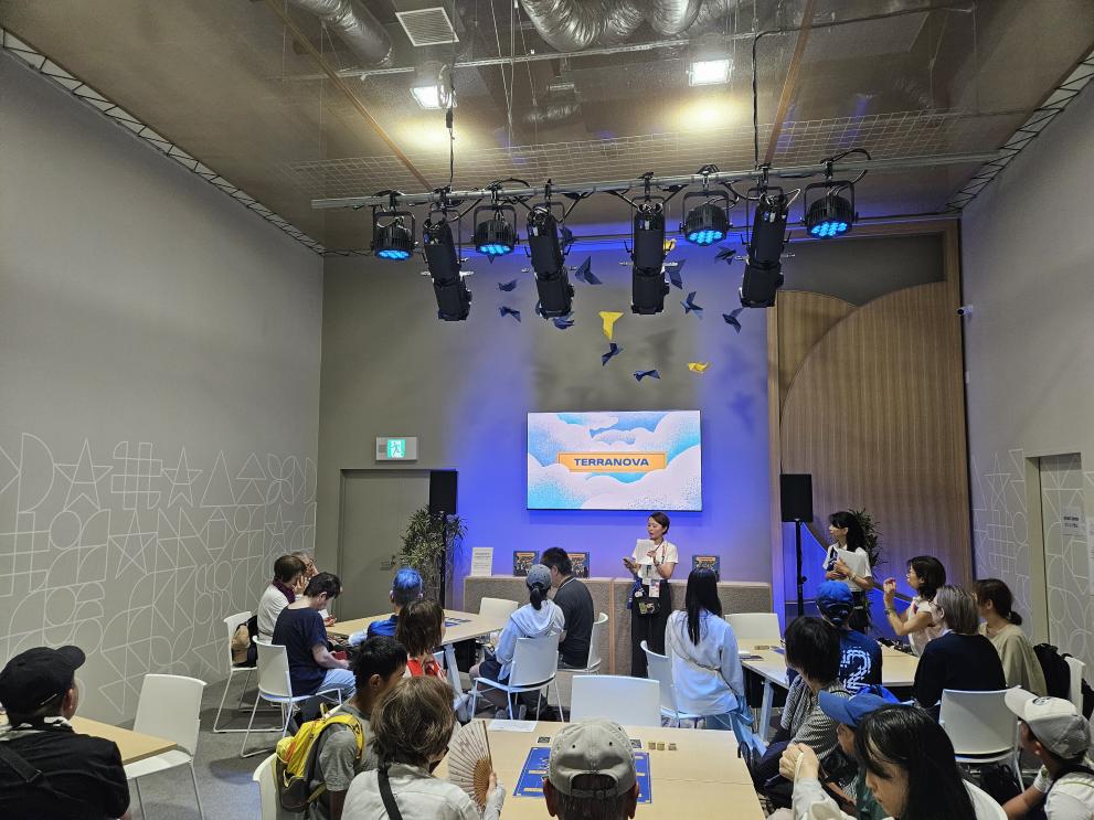 People playing Terranova boardgame in Japan