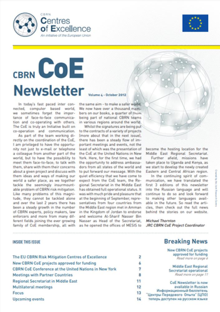 Thumbnail of CBRN CoE Newsletter Volume 4