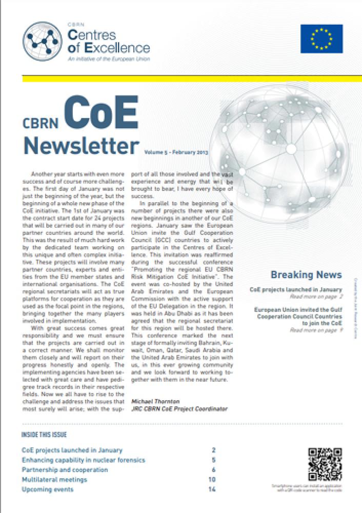 Thumbnail of CBRN CoE Newsletter Volume 5