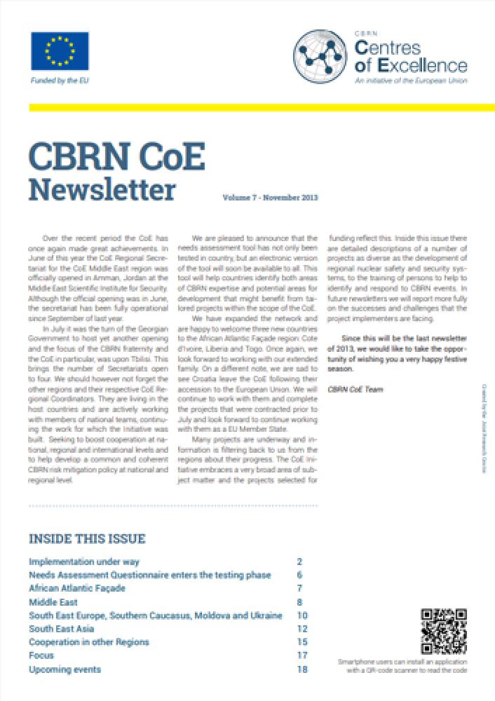 Thumbnail of CBRN CoE Newsletter Volume 7