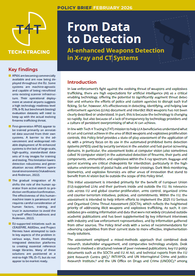 From Data to Detection. Tech4Tracing. AAAM2